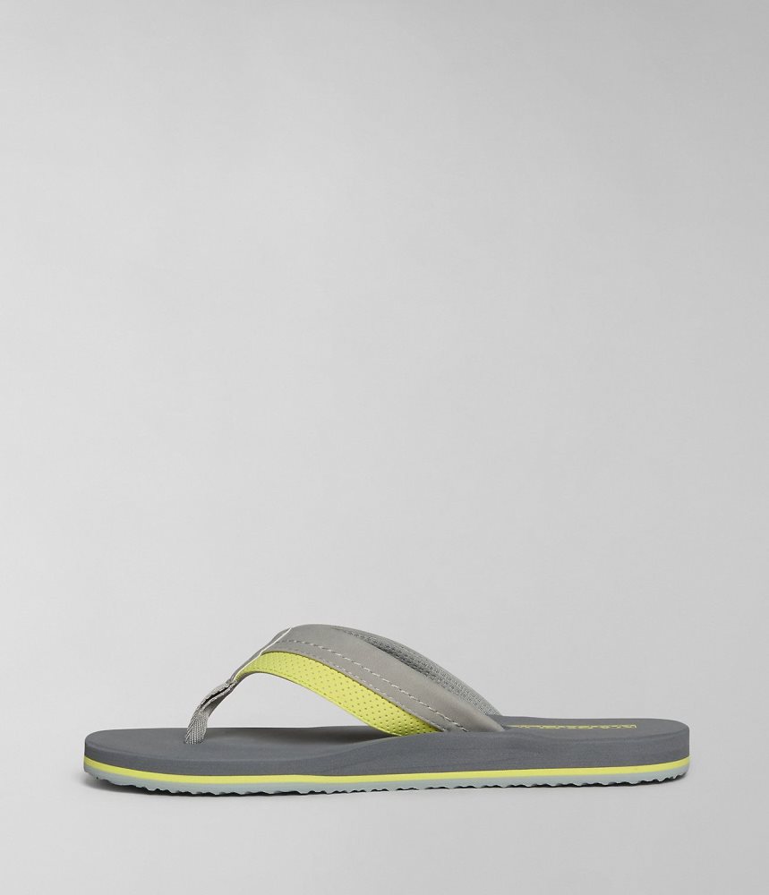 Napapijri Elm Flip-Flops Badslippers Heren Grijs | 2386974-MN