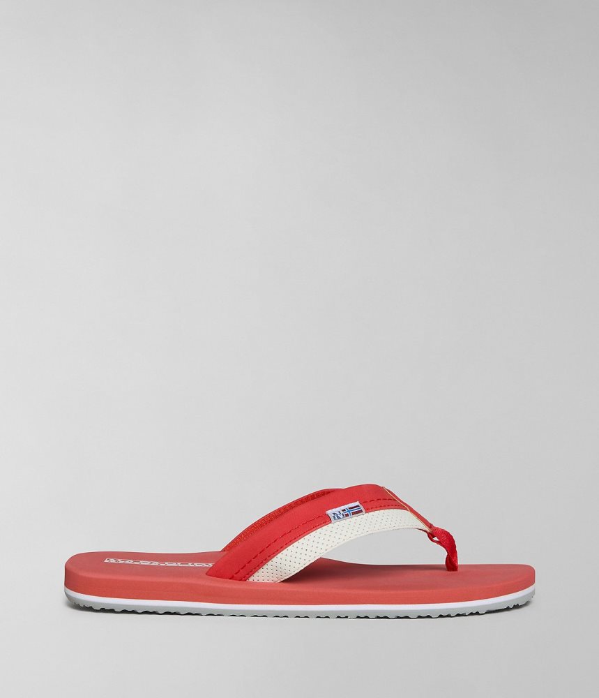 Napapijri Elm Flip-Flops Badslippers Heren Rood | 7681029-XD