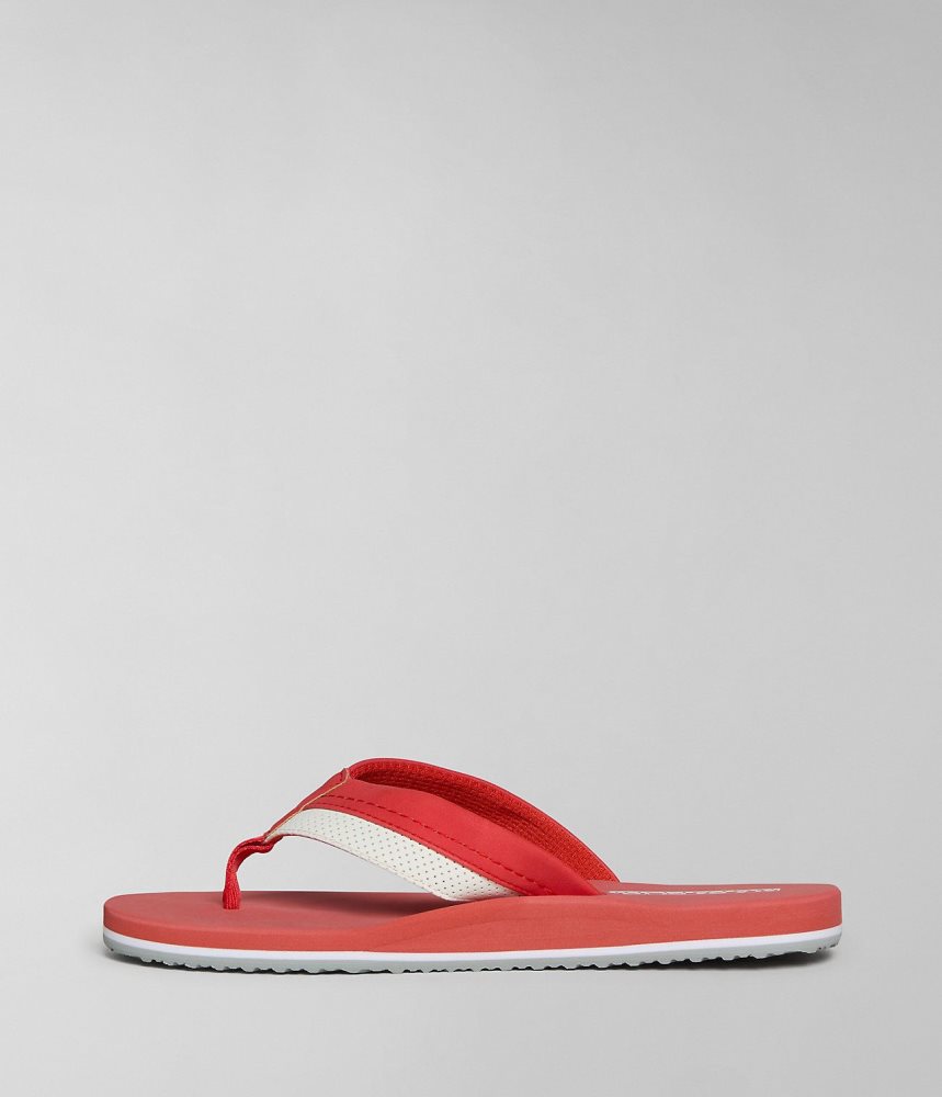 Napapijri Elm Flip-Flops Badslippers Heren Rood | 7681029-XD