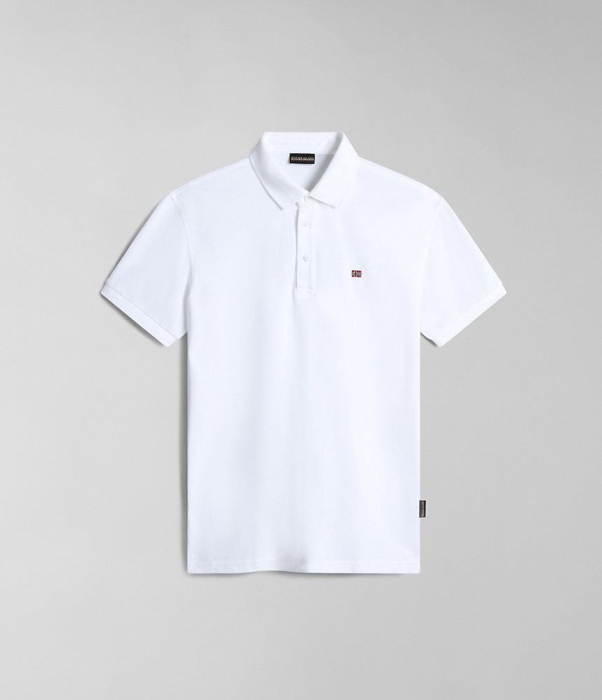 Napapijri Eolanos Short Sleeve Polo Shirt Poloshirt Heren Wit | 3648920-ZP