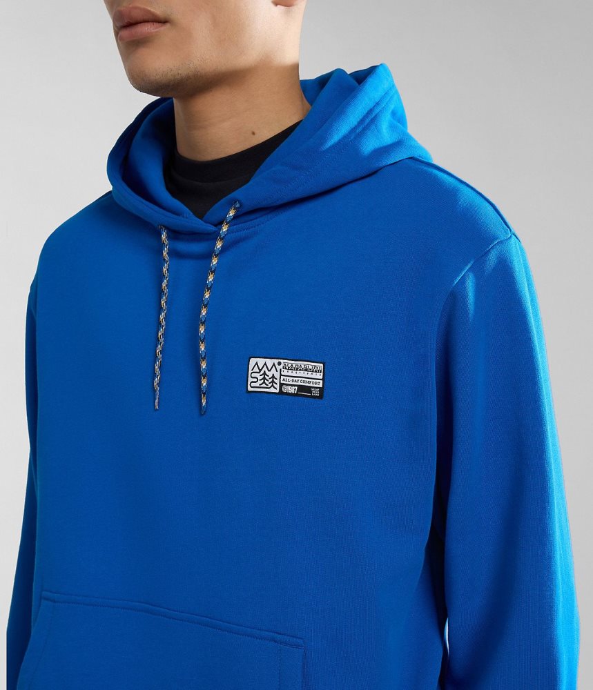 Napapijri Faber Hoodie Hoodie Heren Blauw | 1057832-EB