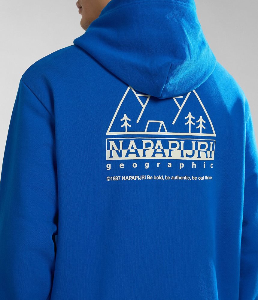 Napapijri Faber Hoodie Hoodie Heren Blauw | 1057832-EB