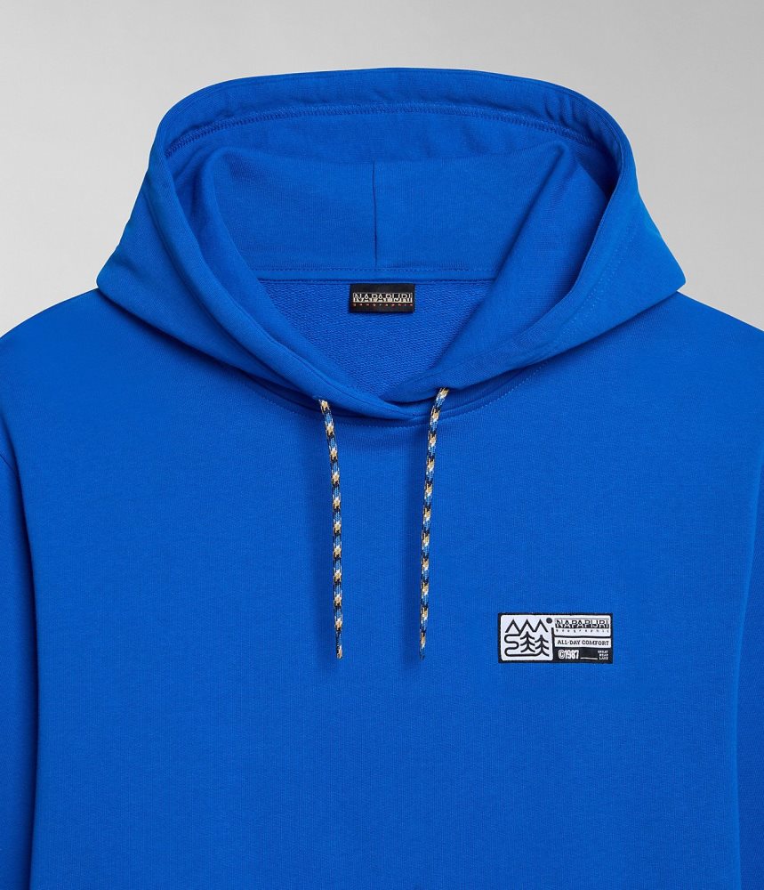 Napapijri Faber Hoodie Hoodie Heren Blauw | 1057832-EB