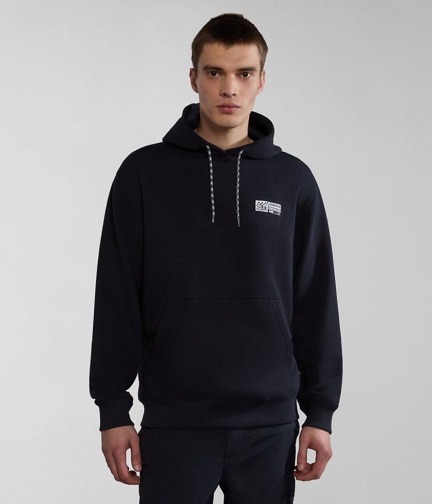 Napapijri Faber Hoodie Hoodie Heren Zwart | 5783012-NO