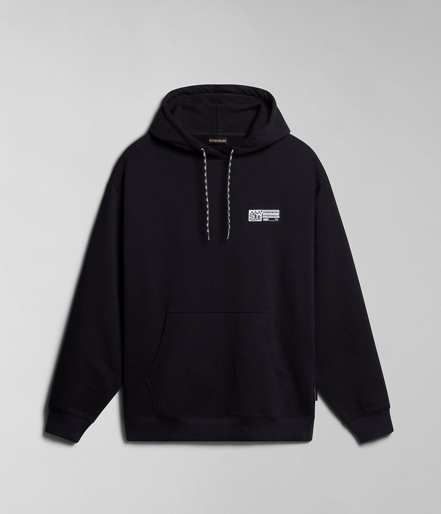 Napapijri Faber Hoodie Hoodie Heren Zwart | 5783012-NO