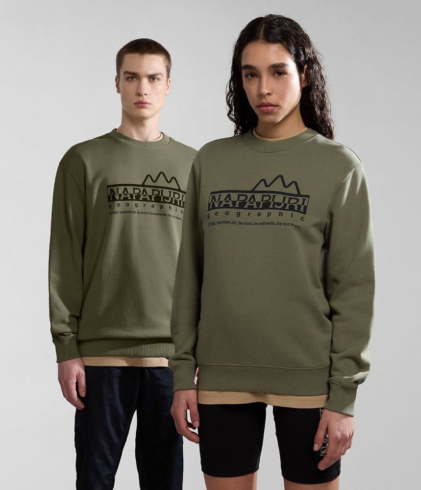 Napapijri Faber Sweatshirt Sweatshirts Dames Groen | 0459287-XJ