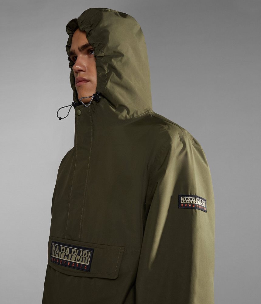 Napapijri Freestrider Anorak Jacket Anoraks Heren Khaki Groen | 8750239-SU