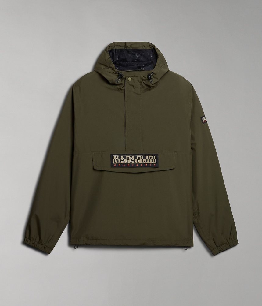 Napapijri Freestrider Anorak Jacket Anoraks Heren Khaki Groen | 8750239-SU