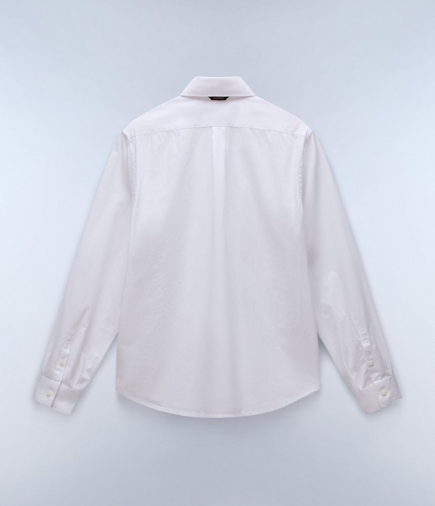 Napapijri Graie Long Sleeve Shirt Overhemd Heren Wit | 0735648-EQ