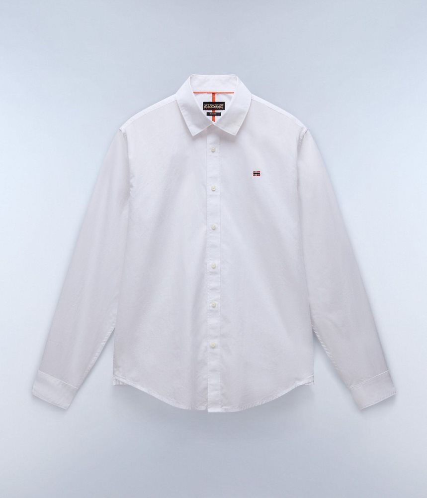 Napapijri Graie Long Sleeve Shirt Overhemd Heren Wit | 0735648-EQ