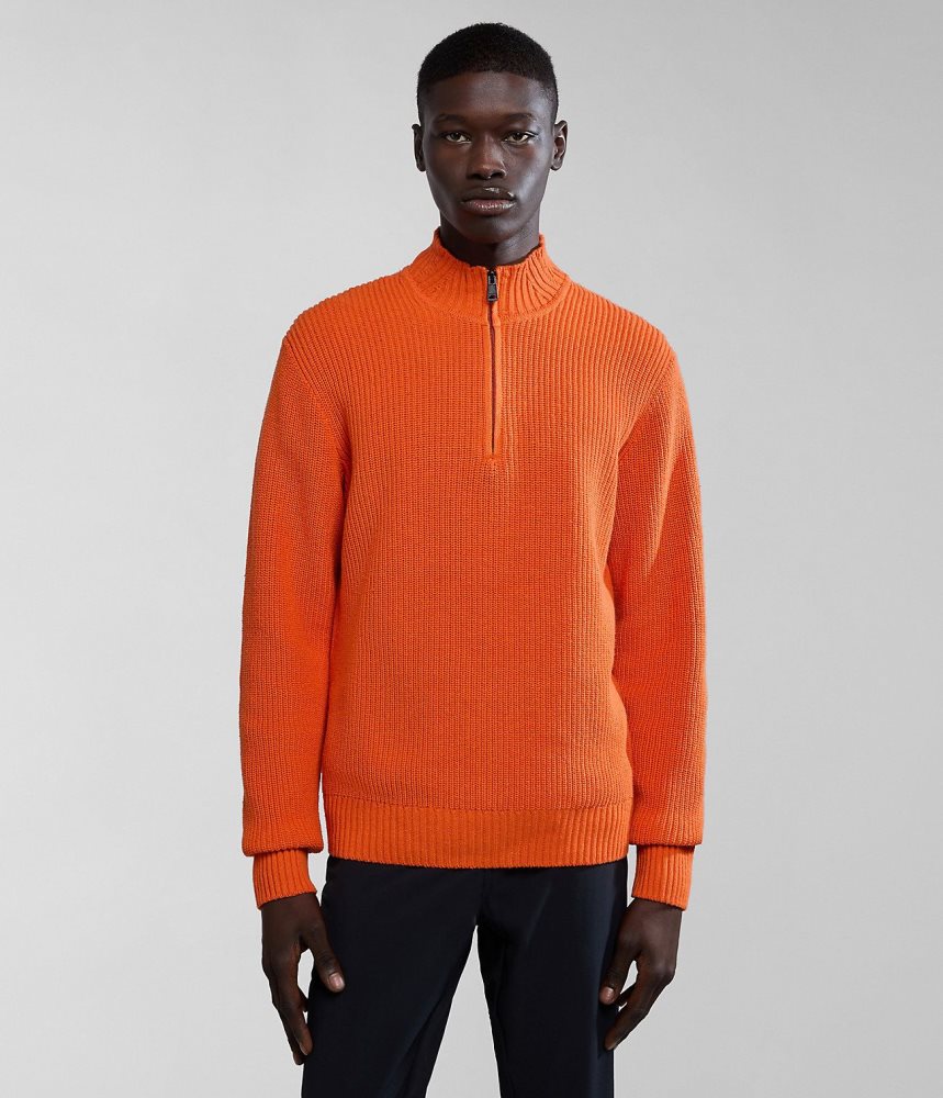 Napapijri Gwich Half-Zip Jumper Zip Jumpers Heren Oranje | 3894650-DC