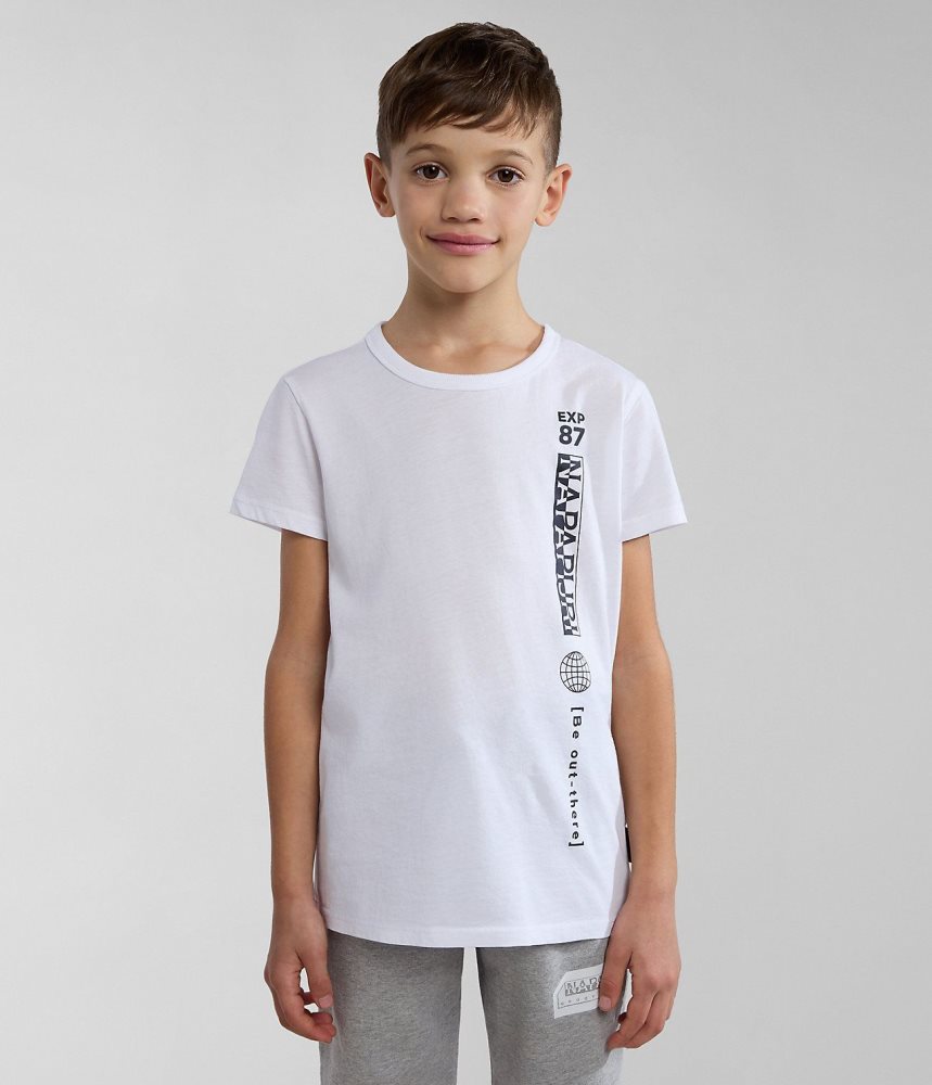 Napapijri Hudson Short Sleeve T-Shirt (4-16 YEARS) T-shirts Kinderen Wit | 4610523-DU