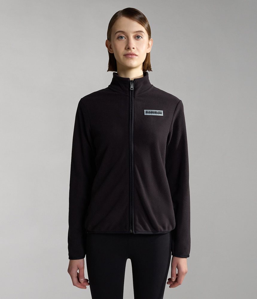 Napapijri Iaato Full-Zip Fleece Vlies Dames Zwart | 1740983-IP