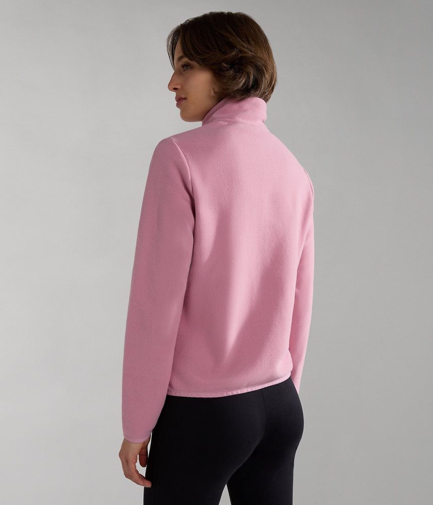 Napapijri Iaato Full-Zip Fleece Vlies Dames Roze | 7208659-BC