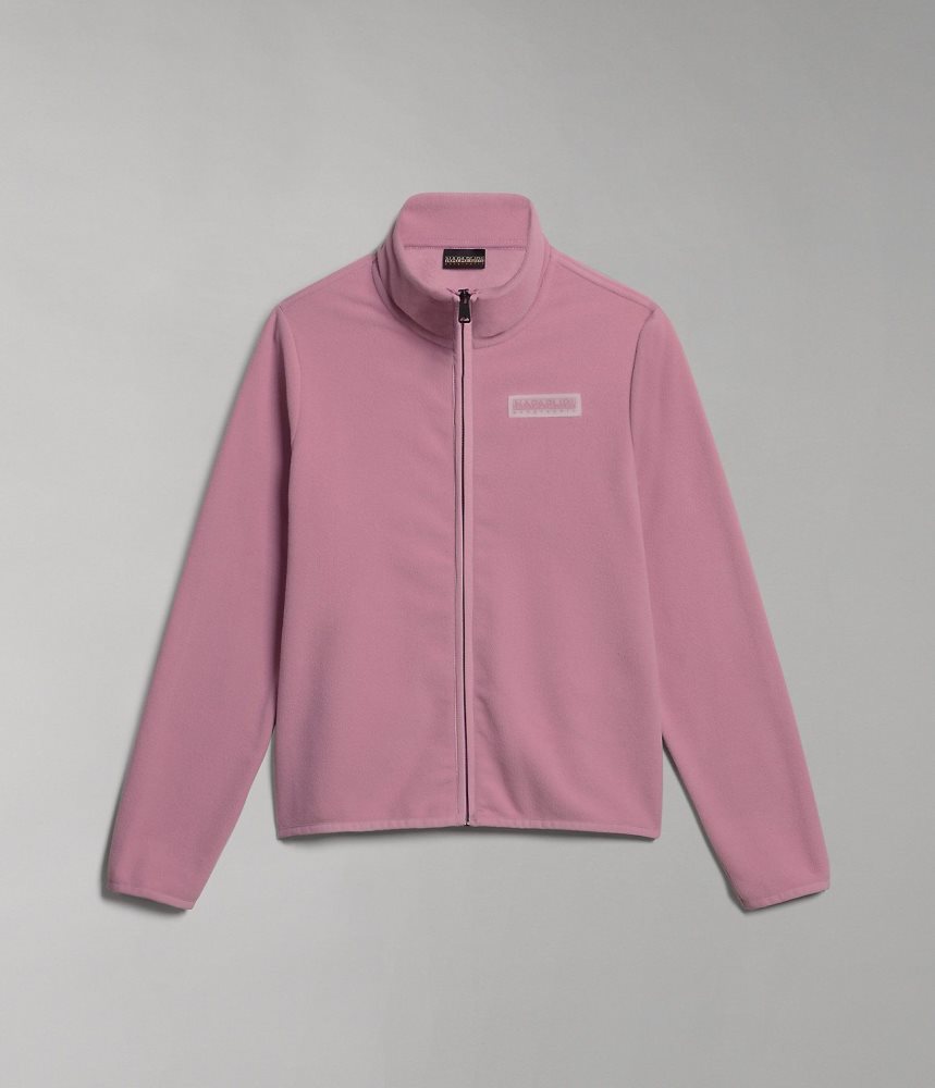 Napapijri Iaato Full-Zip Fleece Vlies Dames Roze | 7208659-BC