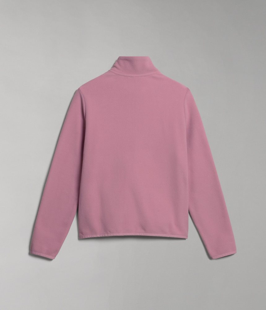 Napapijri Iaato Full-Zip Fleece Vlies Dames Roze | 7208659-BC