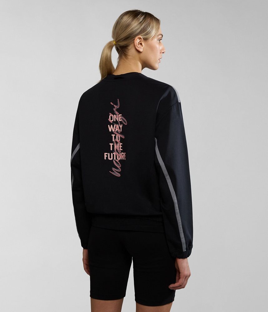 Napapijri Keith Sweatshirt Sweatshirts Dames Zwart | 7498102-ZM