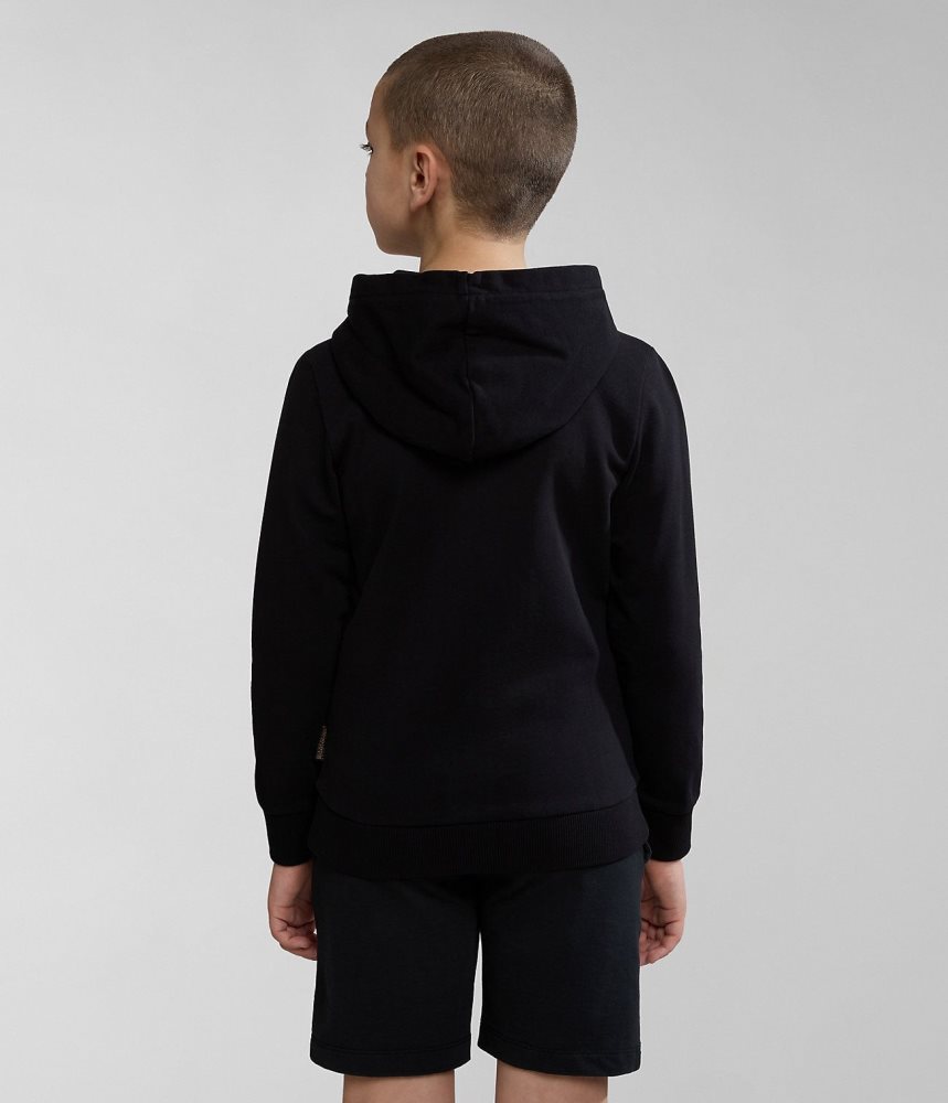 Napapijri Kitik Full-Zip Hoodie (4-16 YEARS) Hoodie Kinderen Zwart | 1053698-XJ