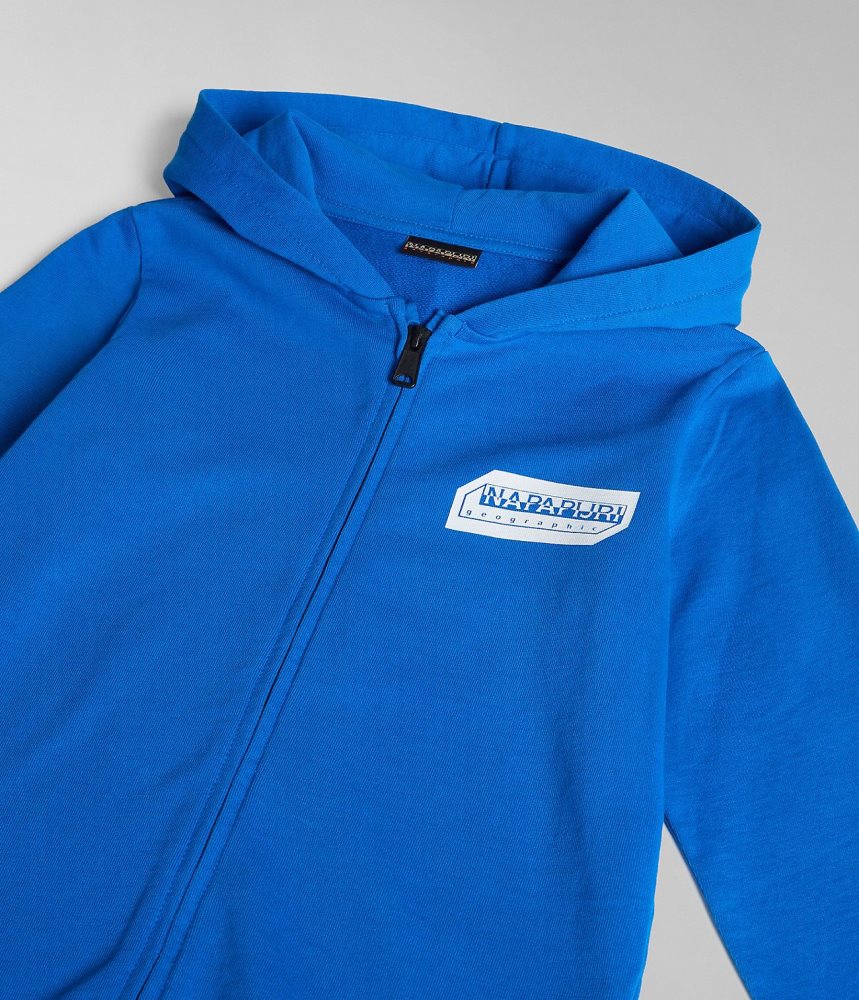 Napapijri Kitik Full-Zip Hoodie (4-16 YEARS) Hoodie Kinderen Blauw | 8364792-IW