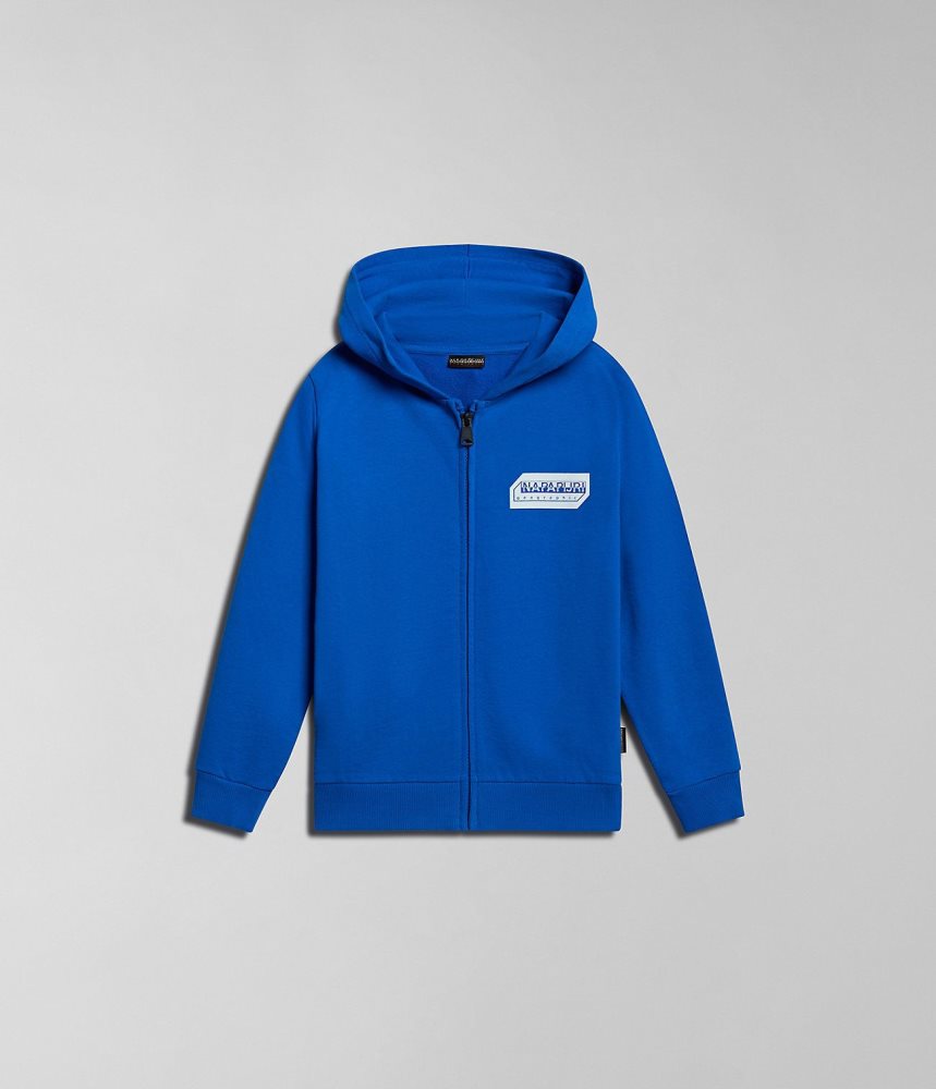 Napapijri Kitik Full-Zip Hoodie (4-16 YEARS) Hoodie Kinderen Blauw | 8364792-IW