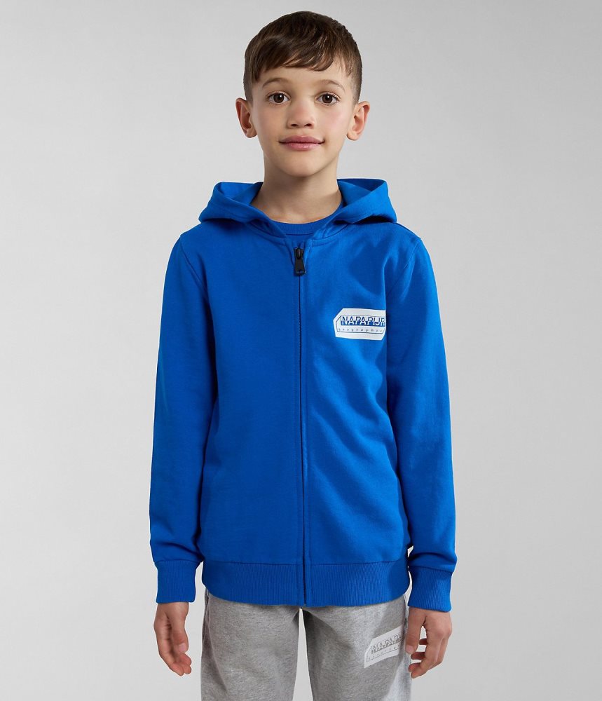 Napapijri Kitik Full-Zip Hoodie (4-16 YEARS) Hoodie Kinderen Blauw | 8364792-IW