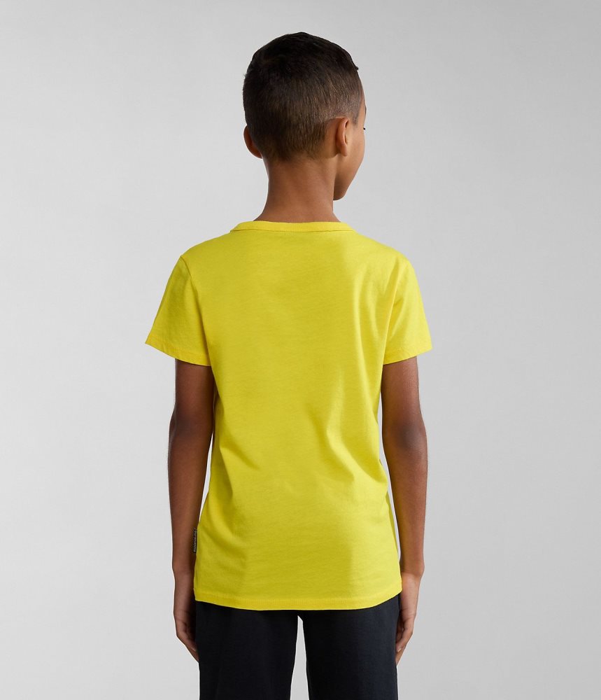 Napapijri Kitik Short Sleeve T-Shirt (4-16 YEARS) T-shirts Kinderen Geel | 3610258-KP