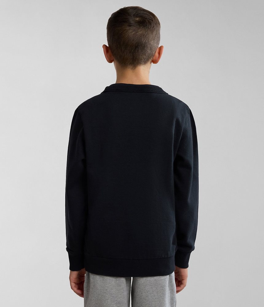 Napapijri Kitik Sweatshirt (4-16 YEARS) Sweatshirts Kinderen Zwart | 6372058-HM