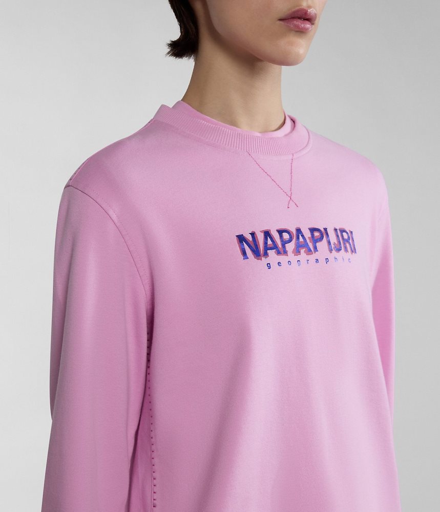 Napapijri Kreis Sweatshirt Sweatshirts Dames Roze | 9025873-JI