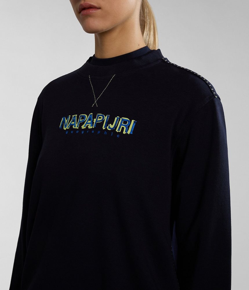 Napapijri Kreis Sweatshirt Sweatshirts Dames Donkerblauw | 3905487-HF