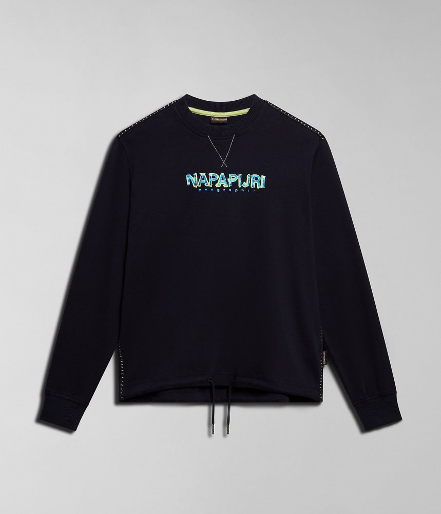 Napapijri Kreis Sweatshirt Sweatshirts Dames Donkerblauw | 3905487-HF