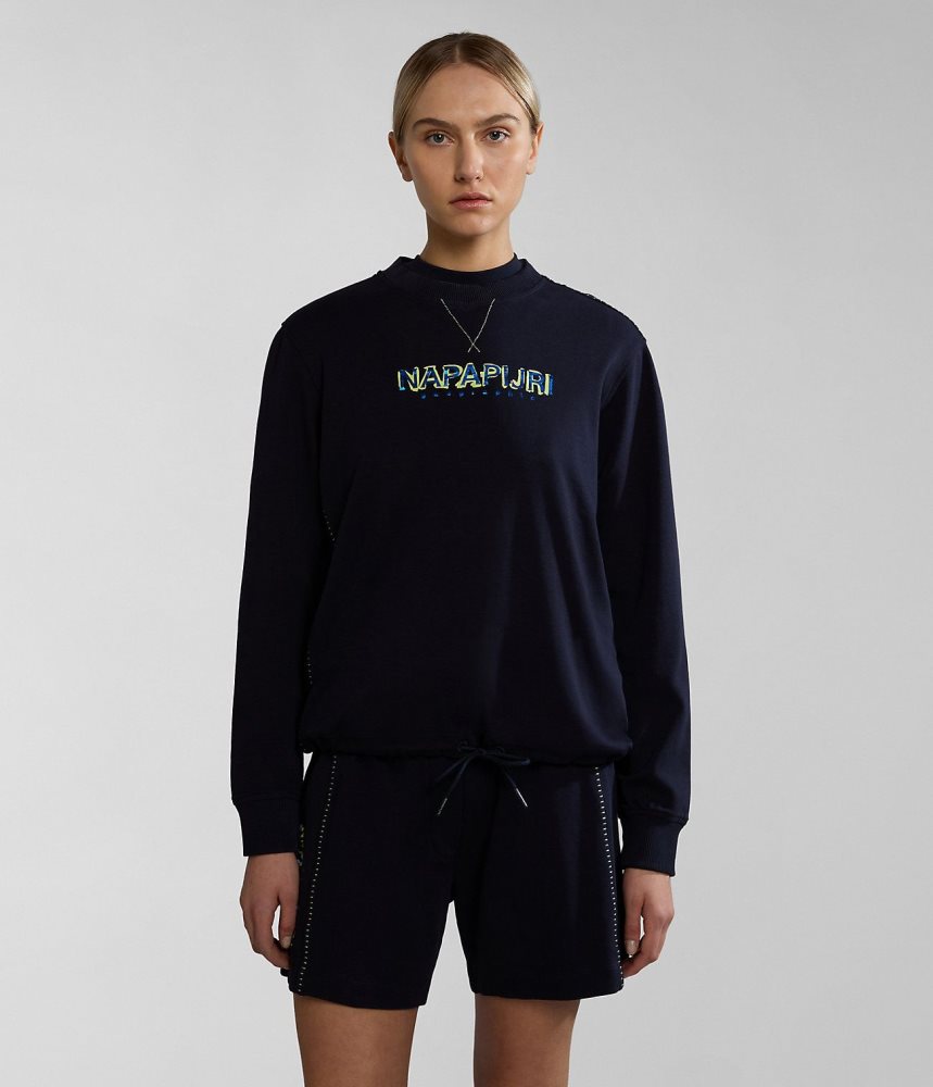 Napapijri Kreis Sweatshirt Sweatshirts Dames Donkerblauw | 3905487-HF