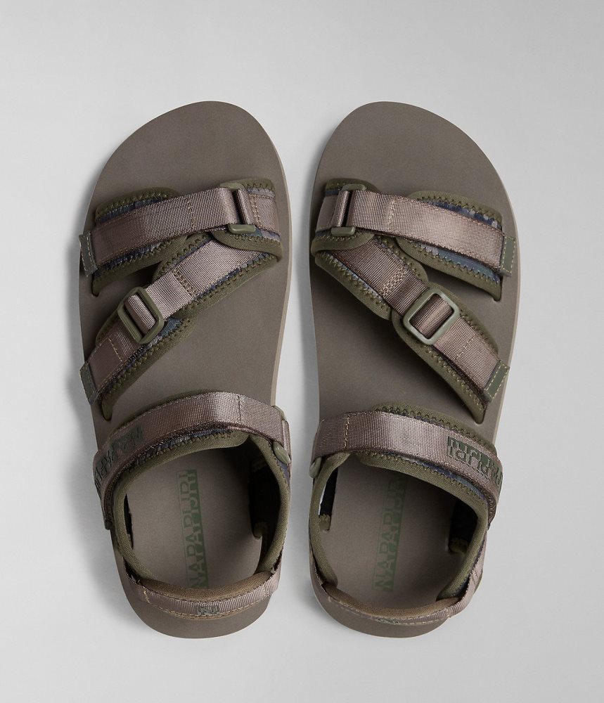 Napapijri Lark Camouflage Sandals Sandalen Heren Multicolour | 6824701-RH