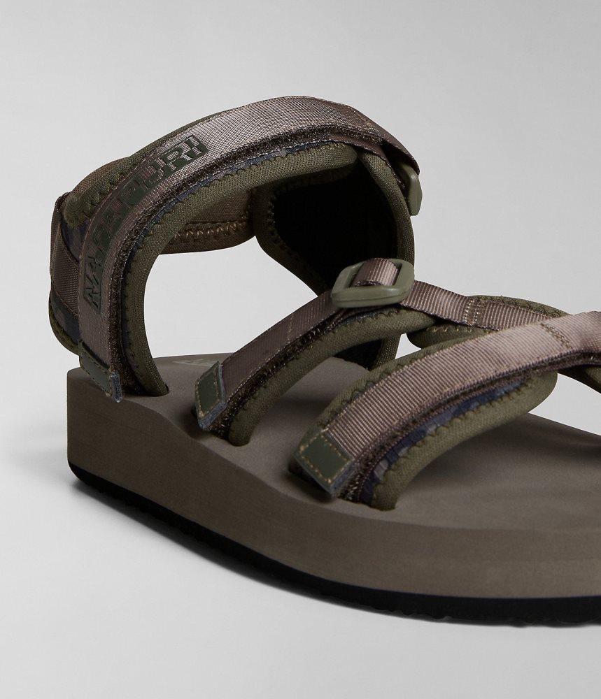 Napapijri Lark Camouflage Sandals Sandalen Heren Multicolour | 6824701-RH