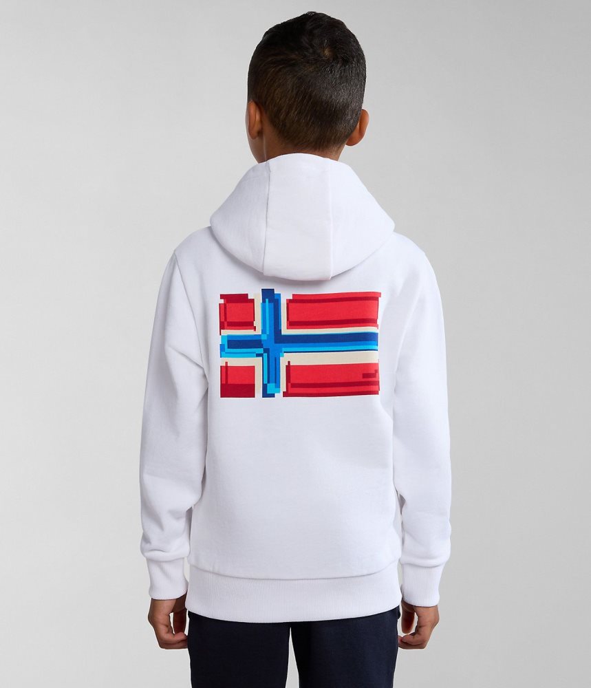 Napapijri Liard Hoodie (4-16 YEARS) Hoodie Kinderen Wit | 0716983-UM