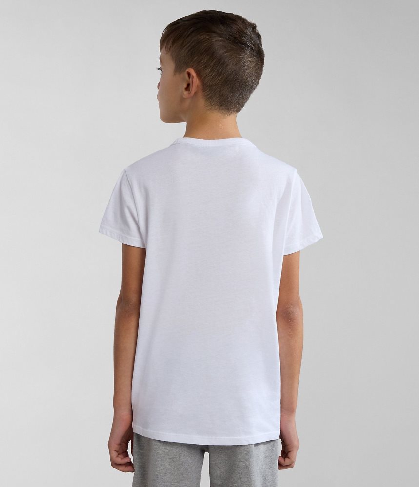 Napapijri Liard Short Sleeve T-Shirt (4-16 YEARS) T-shirts Kinderen Wit | 7061832-HW