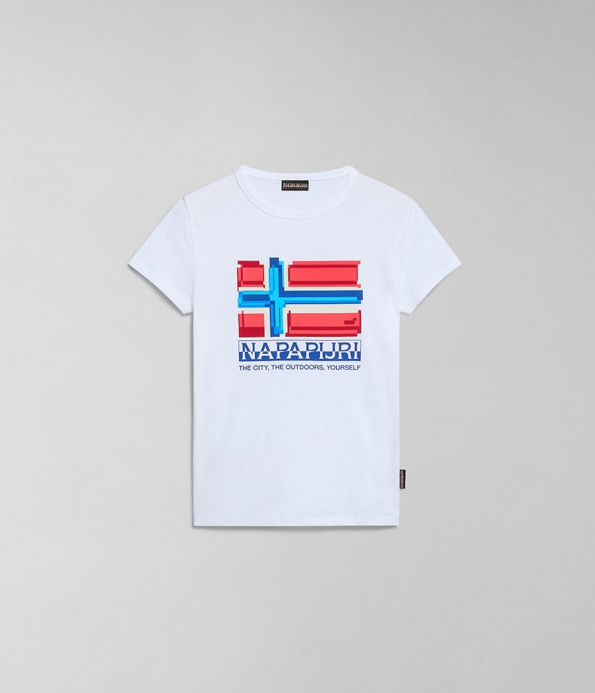 Napapijri Liard Short Sleeve T-Shirt (4-16 YEARS) T-shirts Kinderen Wit | 7061832-HW