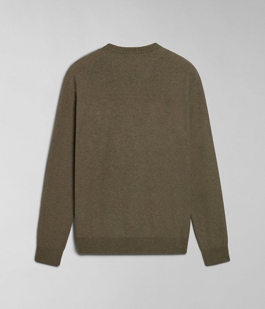 Napapijri Linen Jumper Jumpers Heren Groen | 5012843-YK