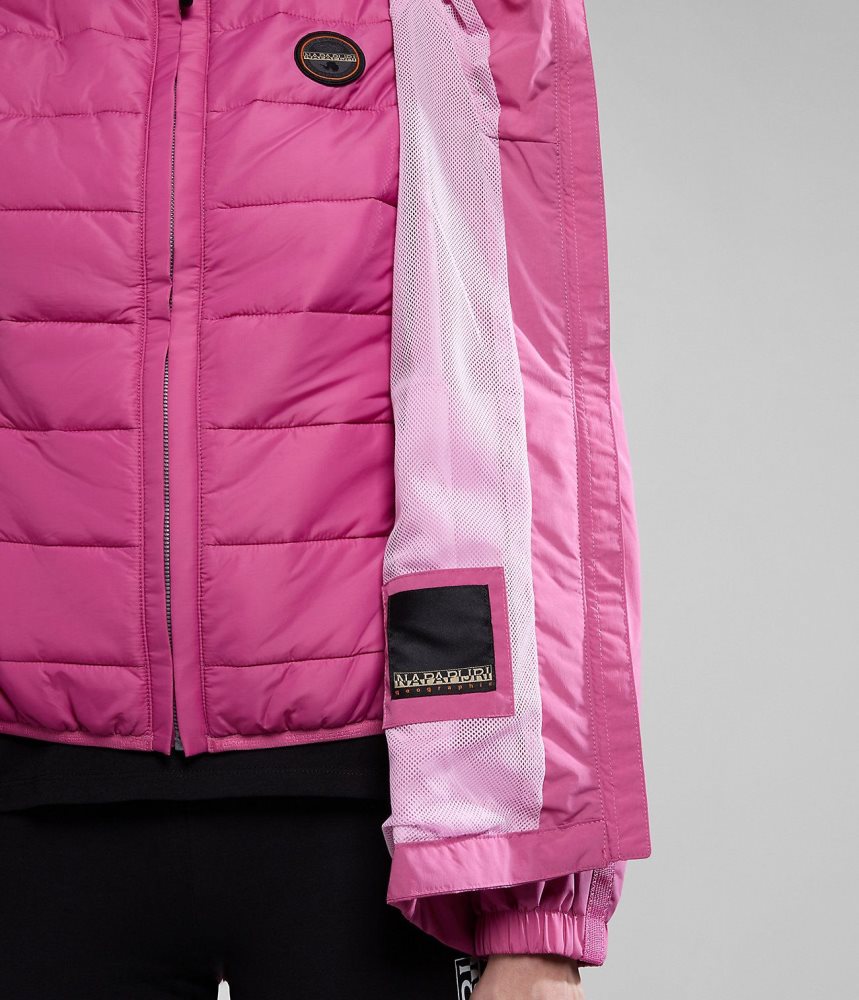 Napapijri Makay Windbreaker Short Jackets Dames Roze | 7268904-ZR