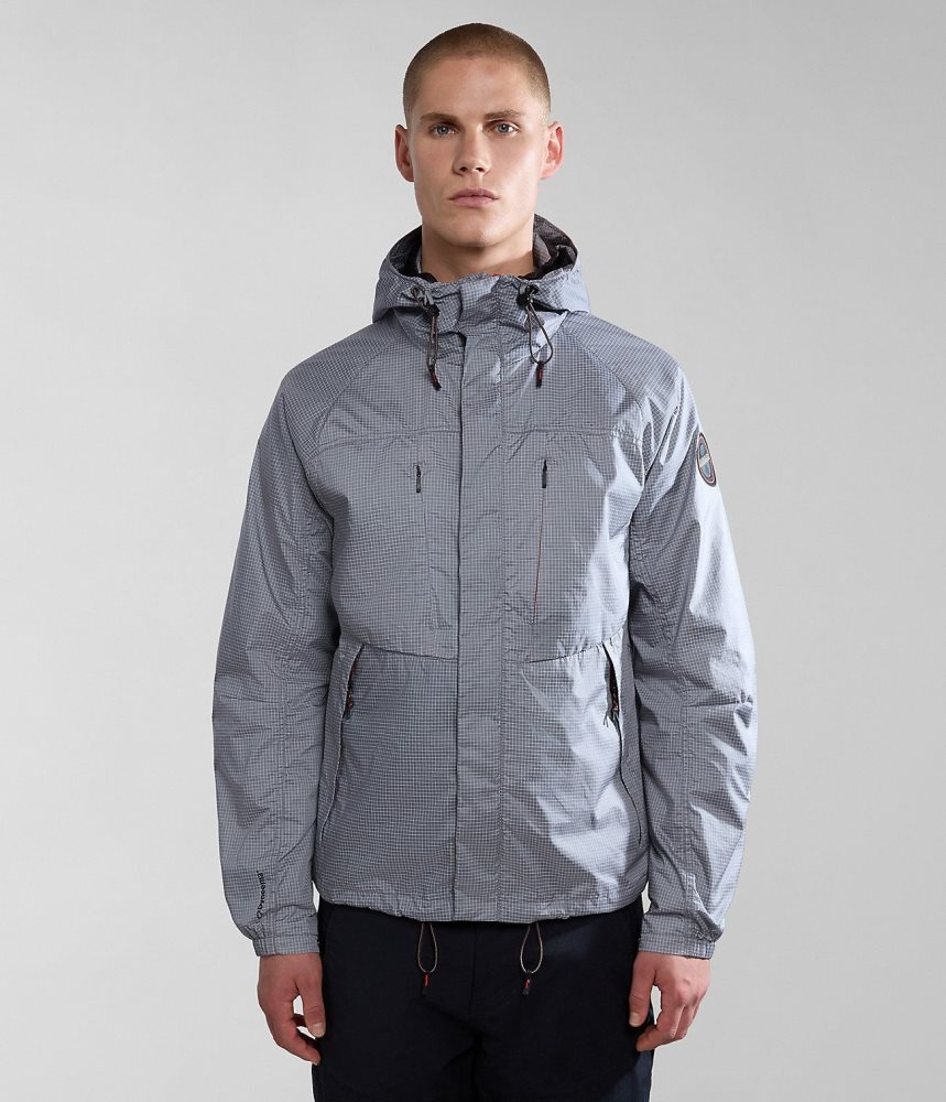 Napapijri Makay Windbreaker with Dyneema Windjak Heren Grijs | 8963147-TA