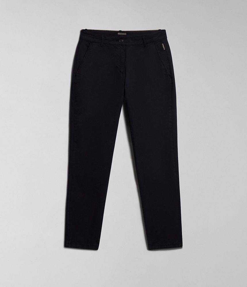 Napapijri Meridian Chino Trousers Chino Broek Dames Zwart | 1725689-MP