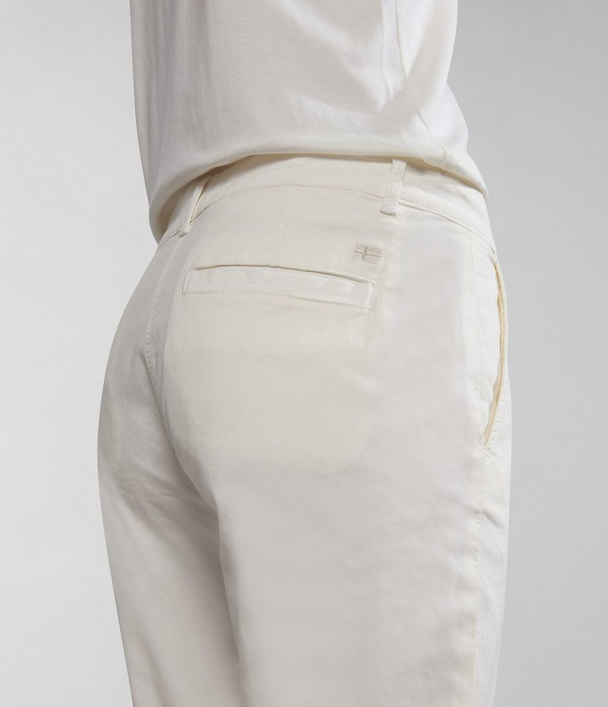 Napapijri Meridian Chino Trousers Chino Broek Dames Wit | 6417982-JV