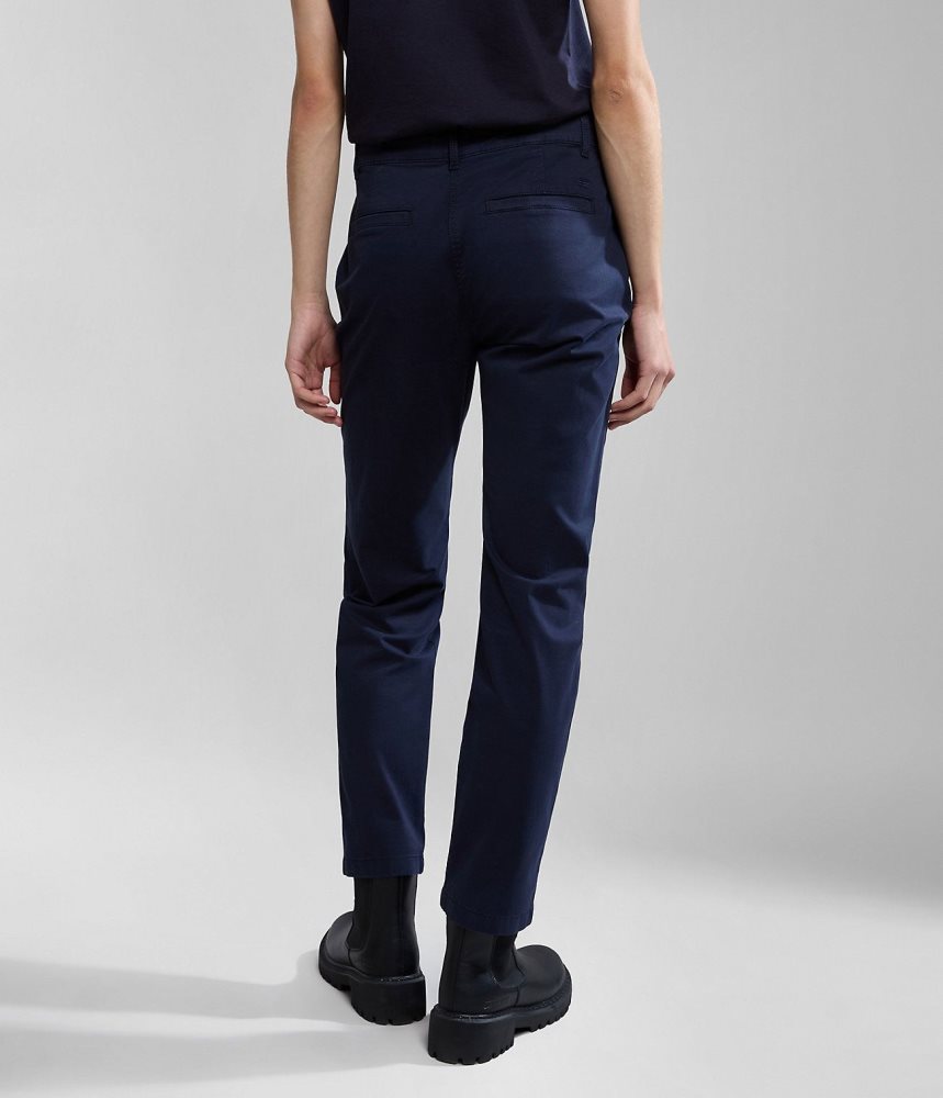 Napapijri Meridian Chino Trousers Chino Broek Dames Donkerblauw | 8216940-KA