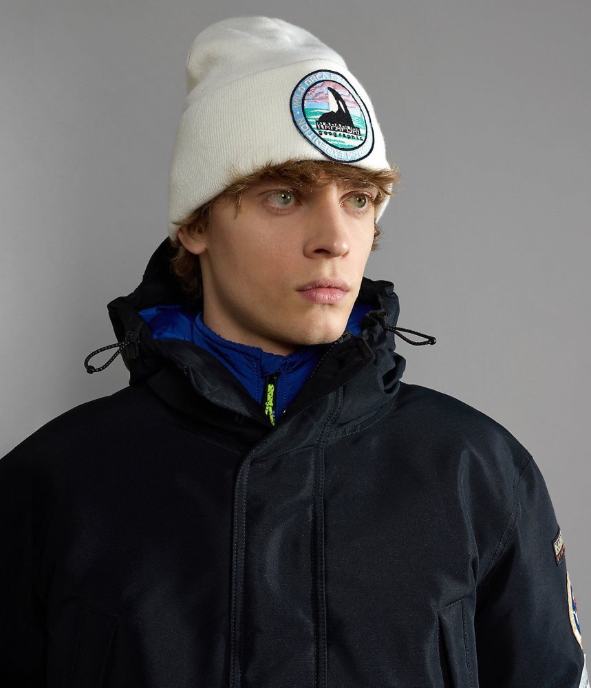 Napapijri Mountain Beanie Hoeden Dames Wit | 4715803-KI