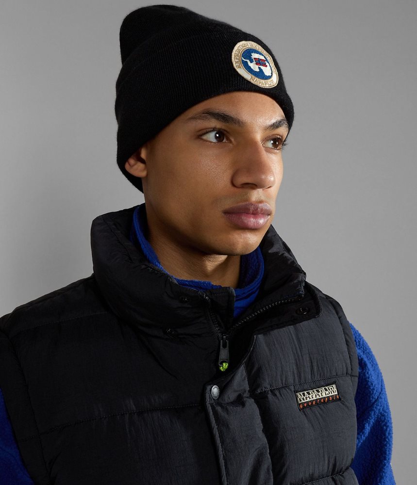 Napapijri Mountain Beanie Hoeden Heren Zwart | 3170268-RD