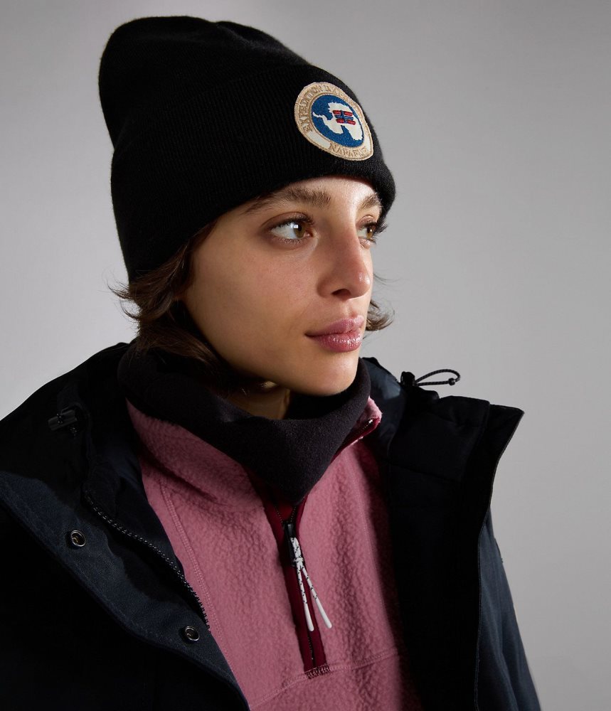 Napapijri Mountain Beanie Hoeden Kinderen Zwart | 2865417-NZ