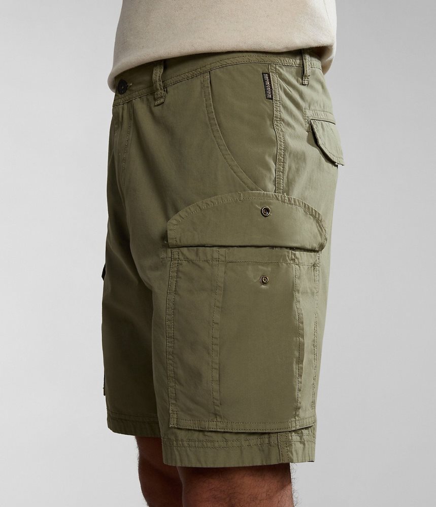 Napapijri Noto Bermuda Shorts Korte Broek Heren Groen | 1693247-VS