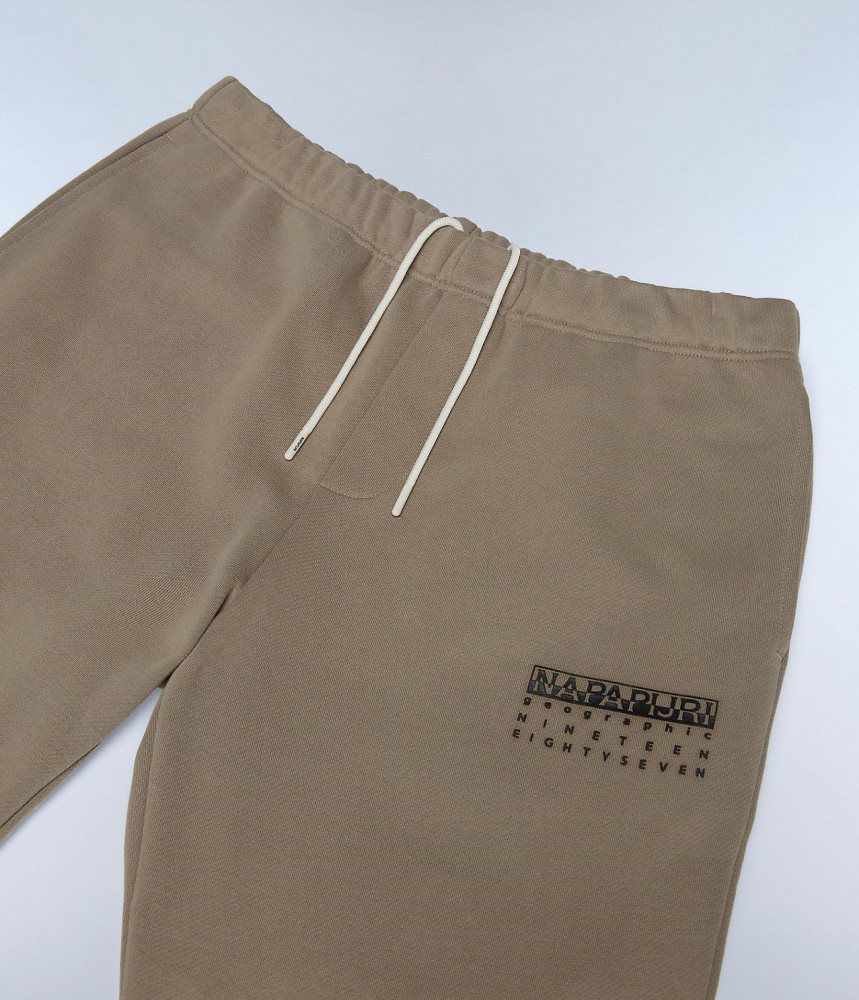 Napapijri Premium Joggers Joggingbroek Heren Beige | 5709862-DP