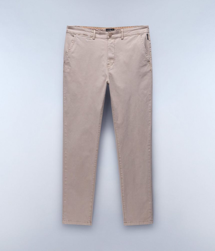 Napapijri Puyo All-Seasons Chino Trousers Chino Broek Heren Beige | 6329047-HW