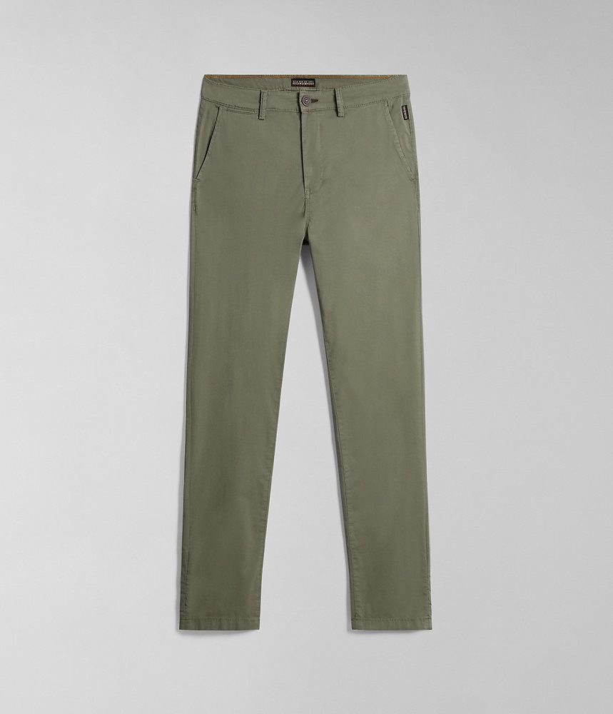 Napapijri Puyo Summer Chino Trousers Chino Broek Heren Groen | 2386719-XT