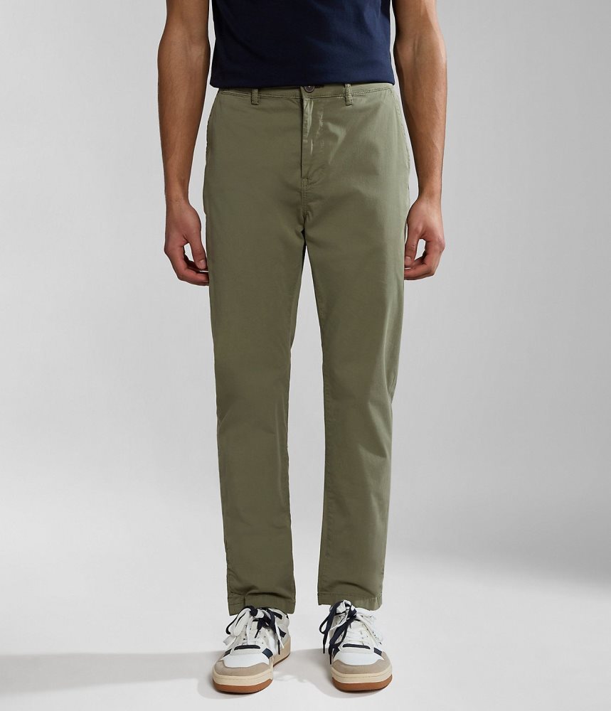 Napapijri Puyo Summer Chino Trousers Chino Broek Heren Groen | 2386719-XT